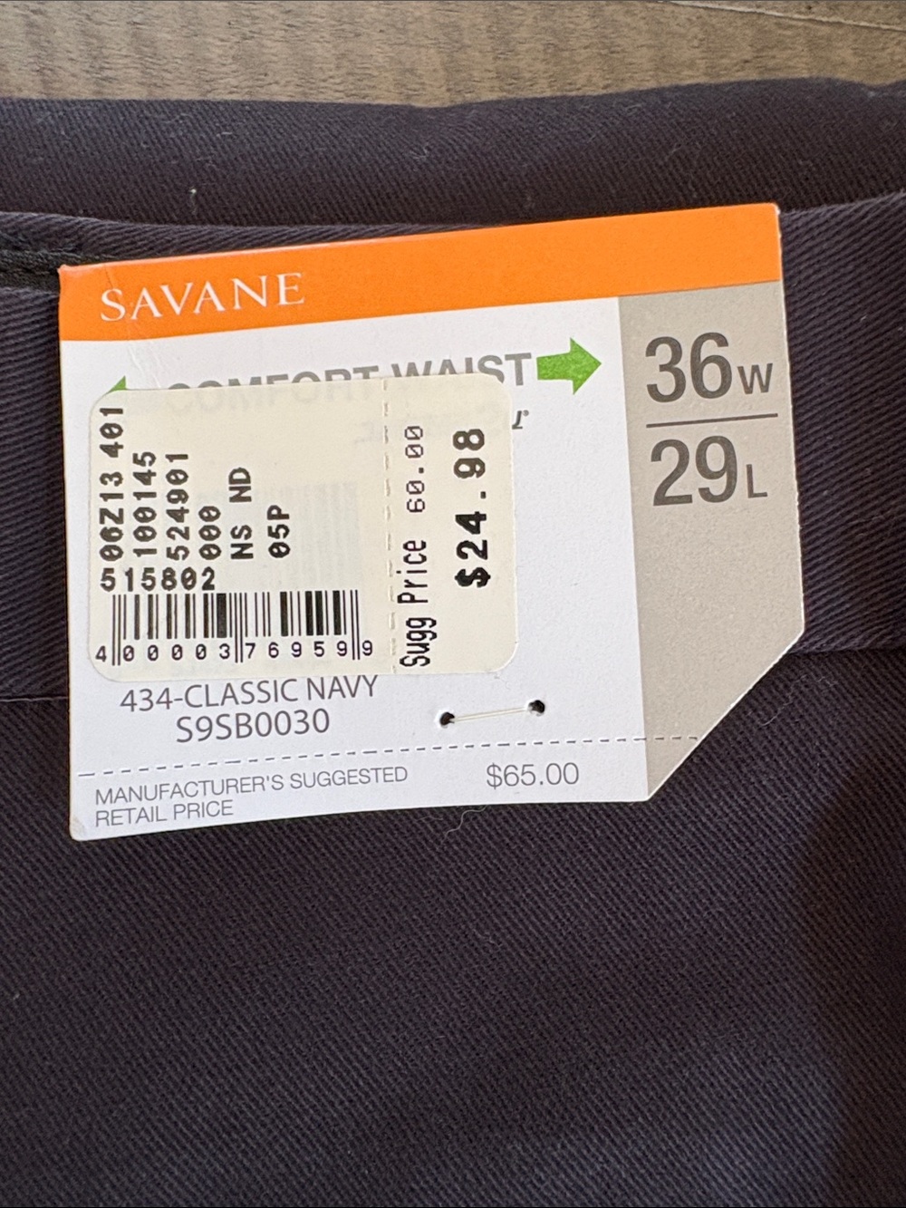 Savane Black Pleated Dress Pants - Picture 4 of 4